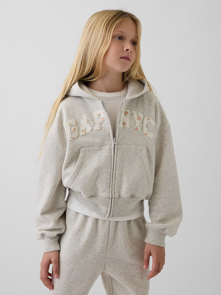 Image number 1 showing, Kids VintageSoft Oversized Logo Zip Hoodie