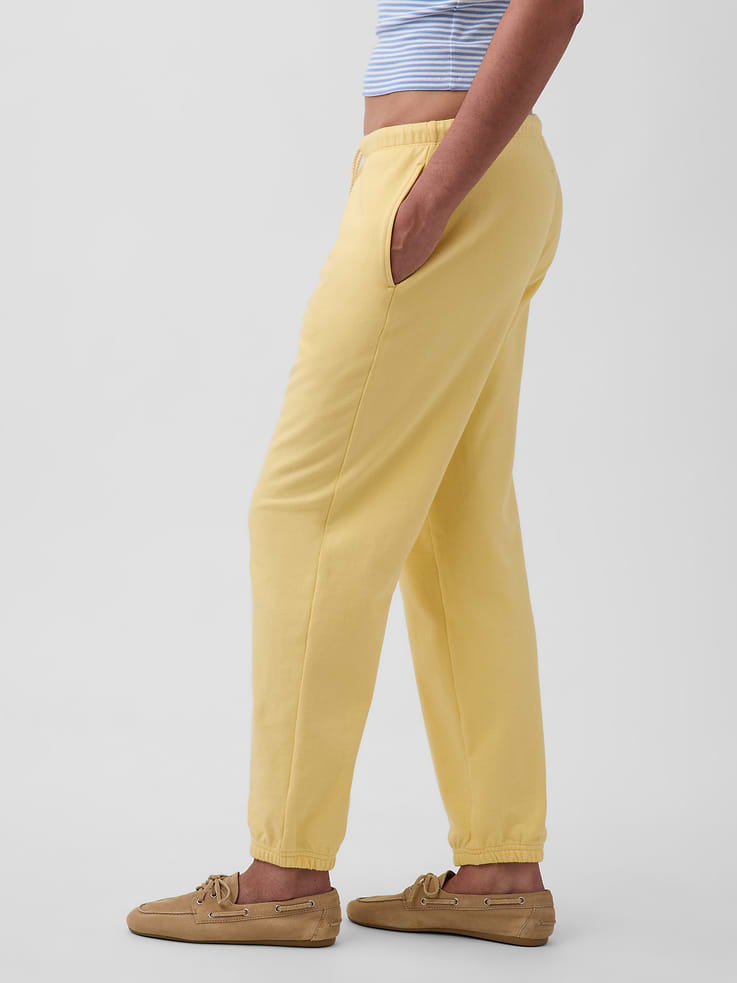 L'image numéro 3 présente Pantalon de jogging décontracté en jersey bouclette VintageDoux