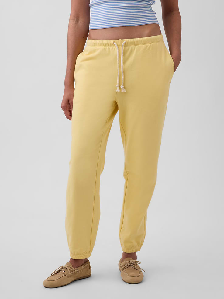 L'image numéro 2 présente Pantalon de jogging décontracté en jersey bouclette VintageDoux