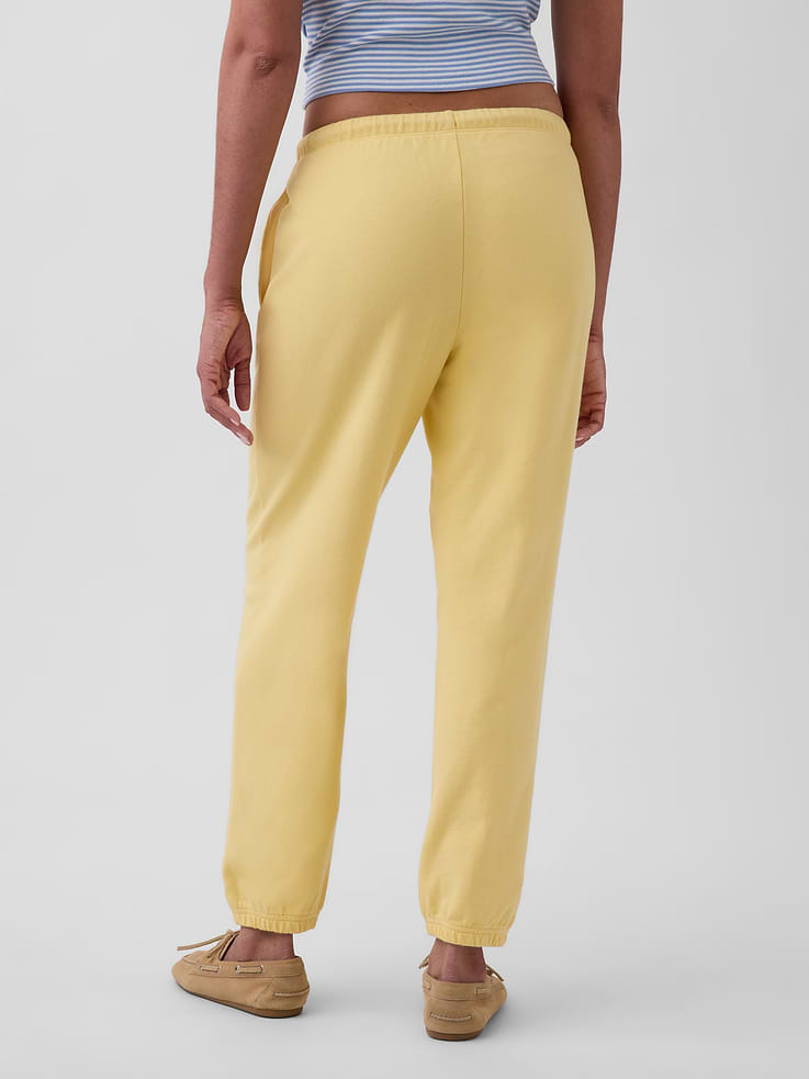 L'image numéro 4 présente Pantalon de jogging décontracté en jersey bouclette VintageDoux