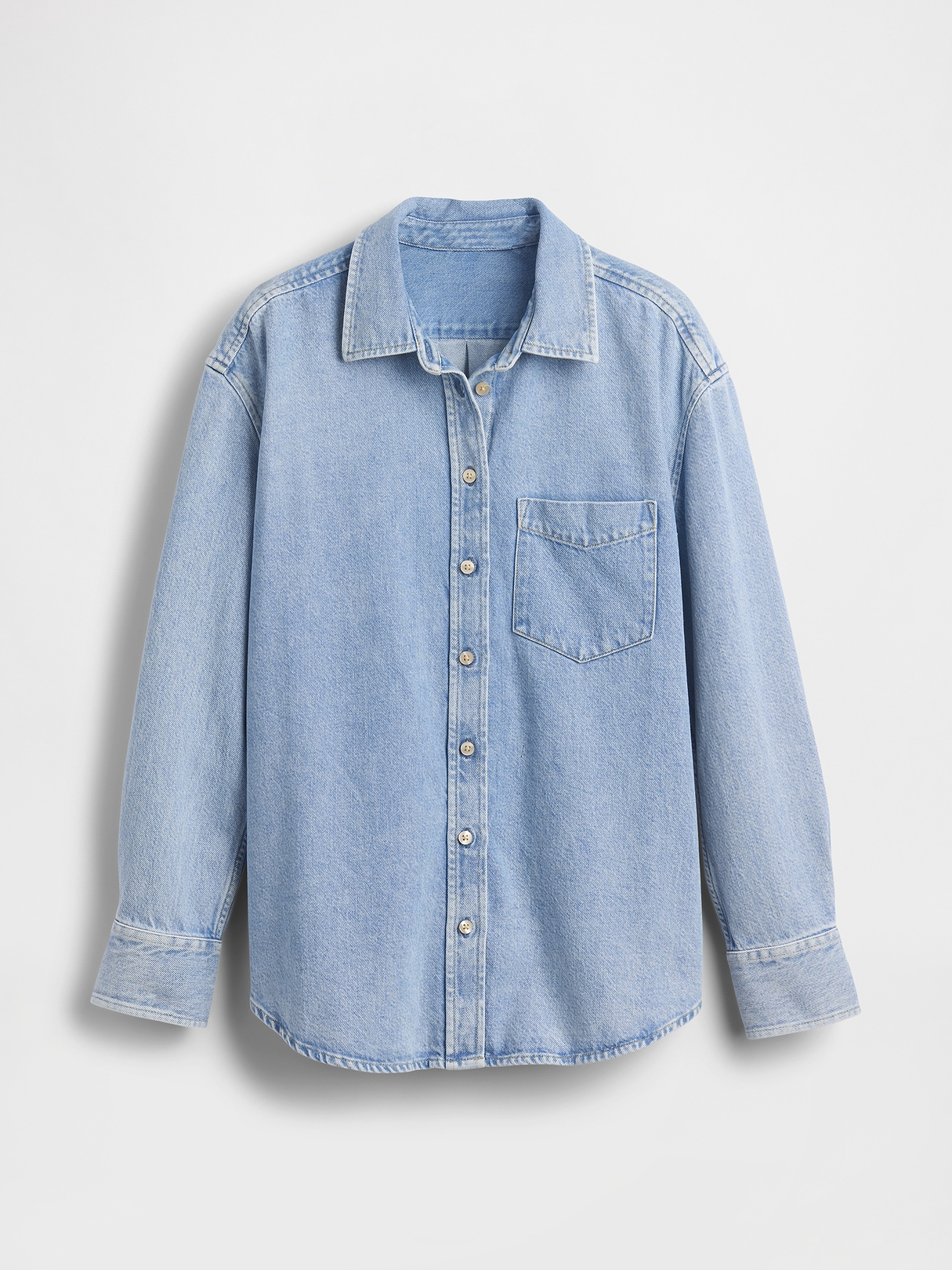 UltraSoft Denim Oversized Shirt | Gap