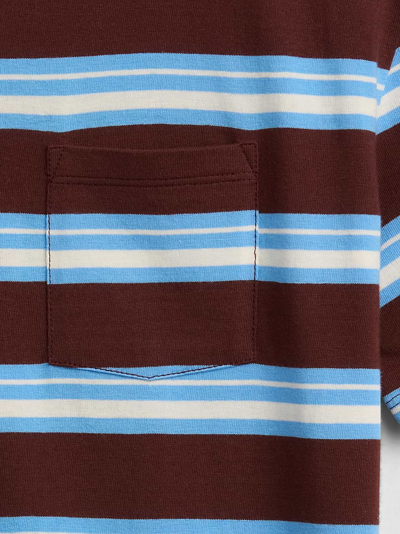 Kids Everyday Soft Stripe Pocket T-Shirt