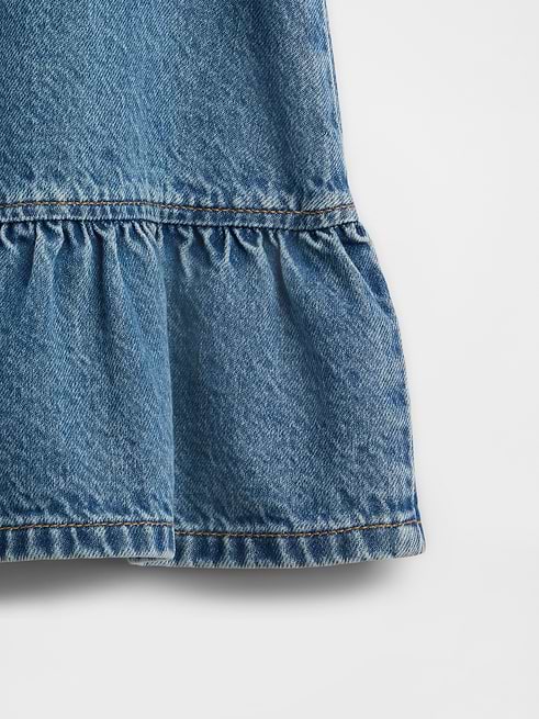 Gap Factory Babygap Ruffle Denim Dress Medium Wash Size 12-18 M