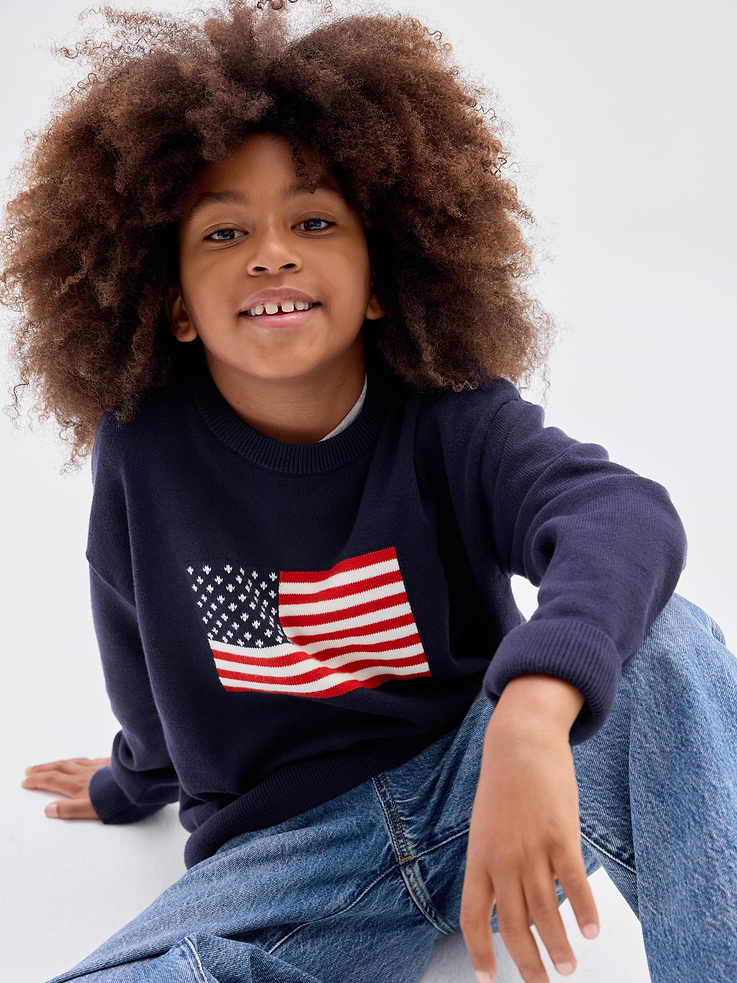 Image number 3 showing, Kids Relaxed Intarsia Sweater