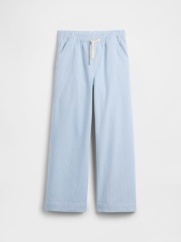Kids Stripe Pull-On Wide-Leg Pants