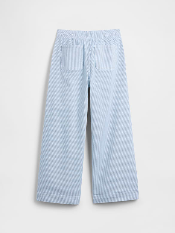 Kids Stripe Pull-On Wide-Leg Pants