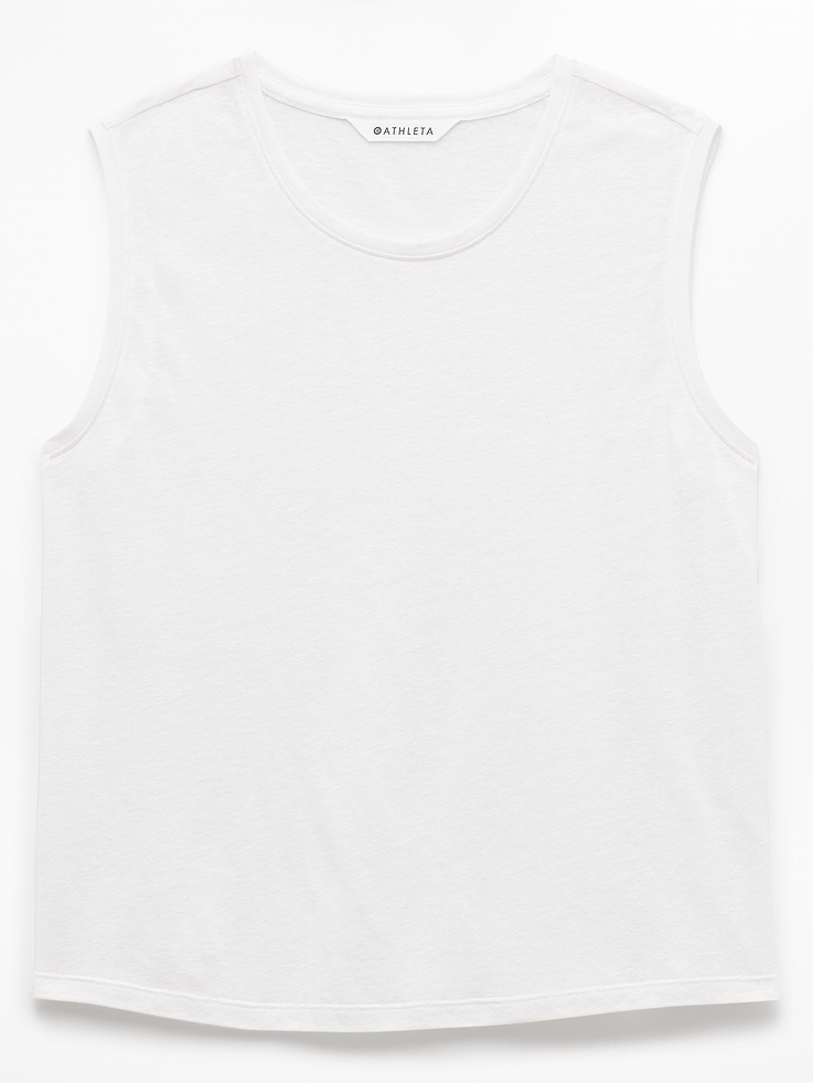 Image number 7 showing, Getaway Linen Blend Muscle Tank