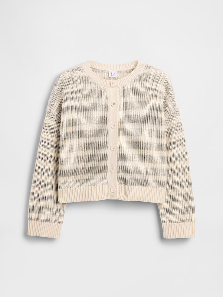 Image number 2 showing, Kids 100% Cotton Oversized Cardigan