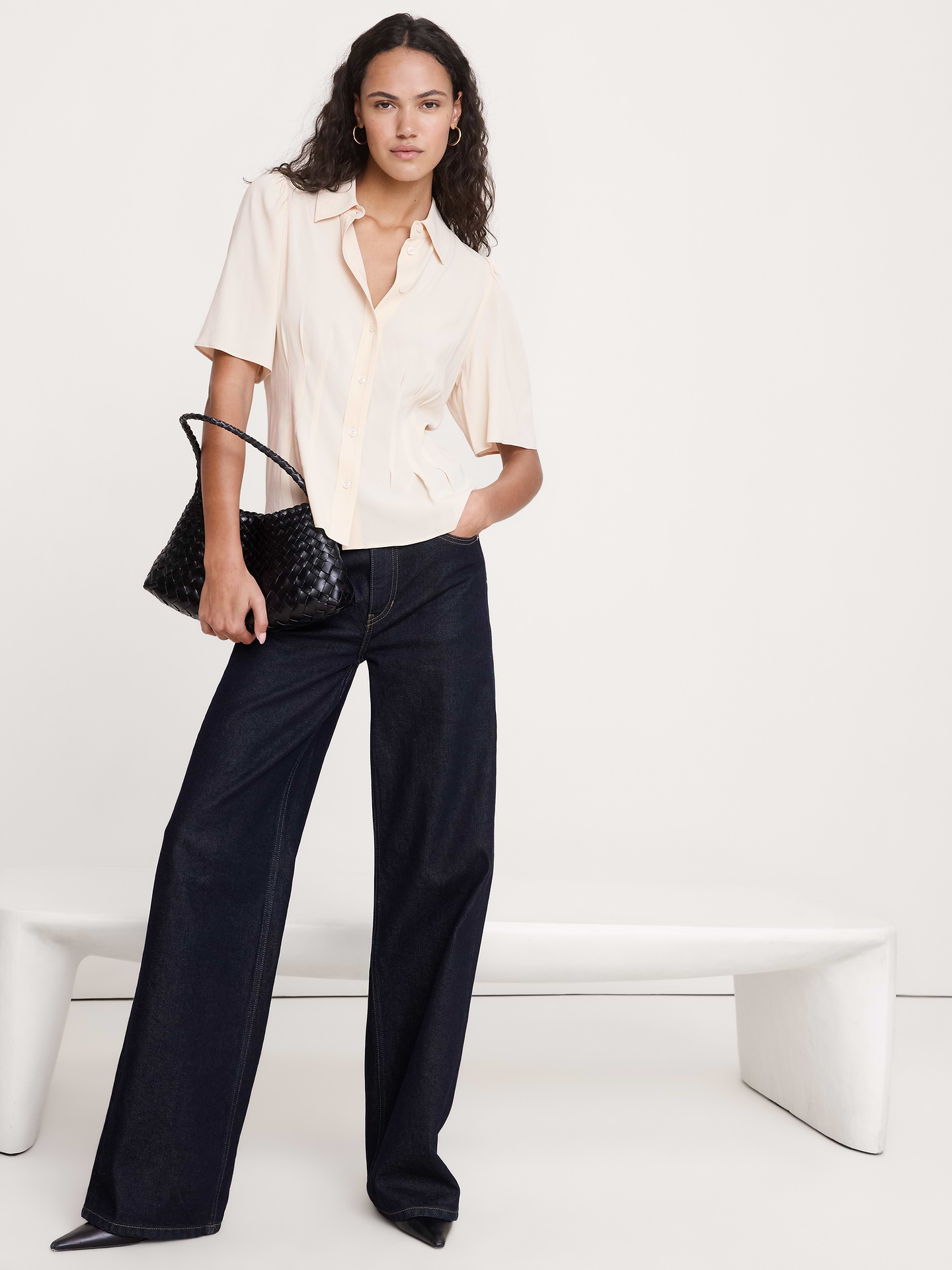 Image number 1 showing, Georgette Tie-Back Blouse