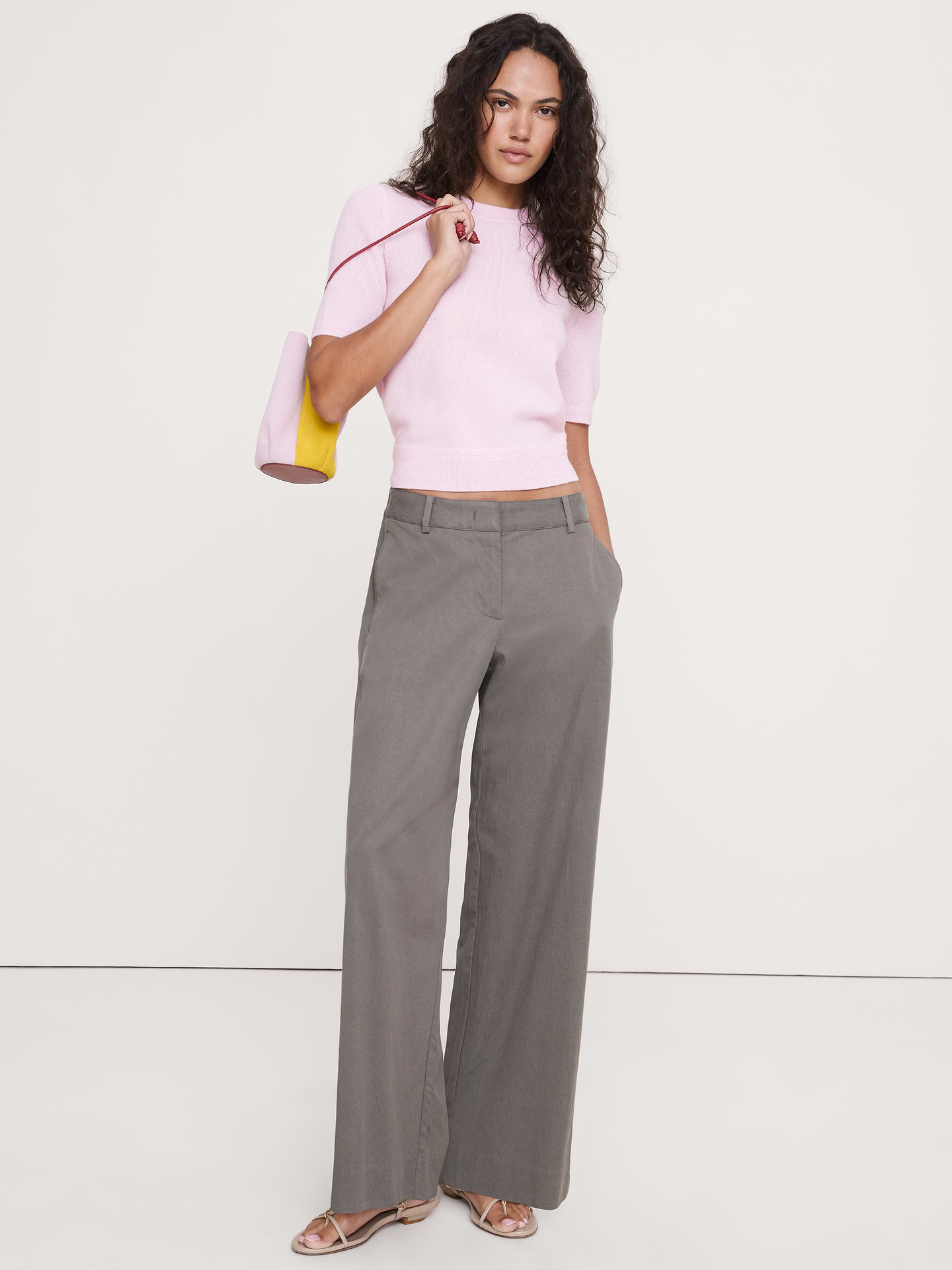 Image number 1 showing, Lightweight Cashmere Short-Sleeve Sweater