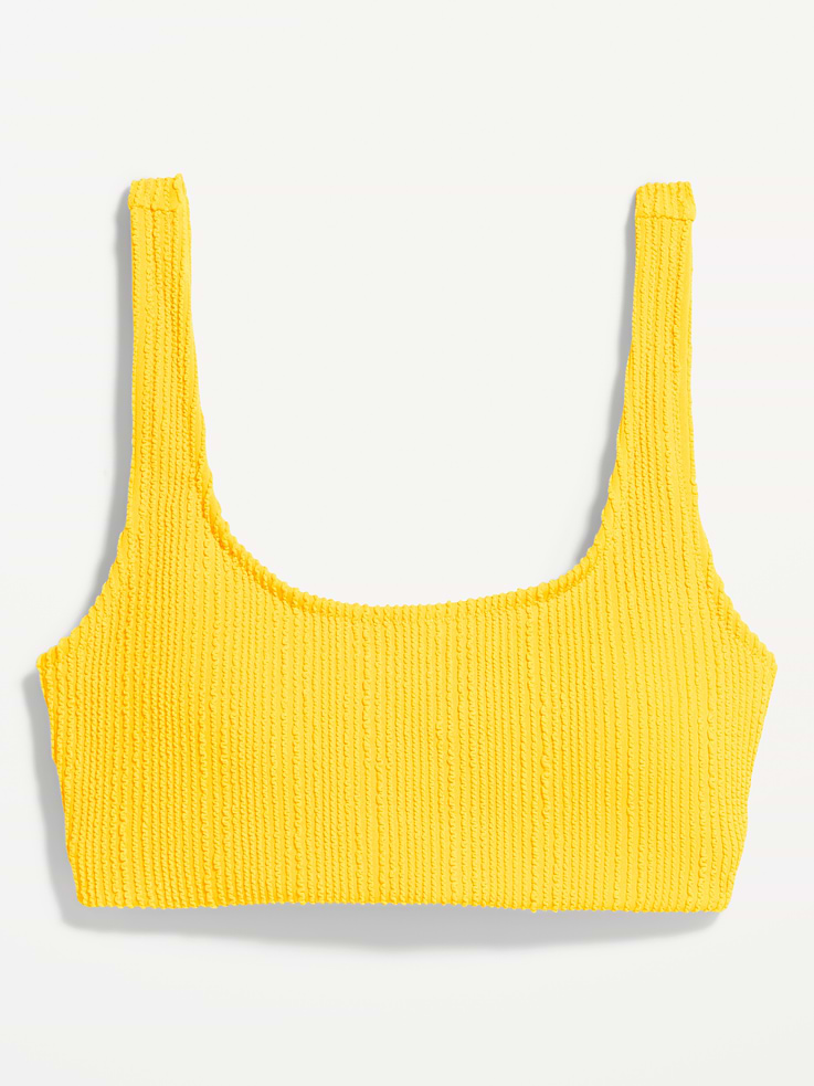 Image 3 of 8, Ribbed Scoop-Neck Swim Top
