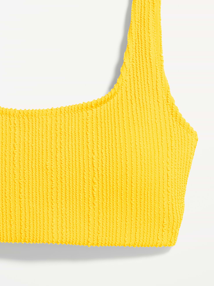 Image 8 of 8, Ribbed Scoop-Neck Swim Top