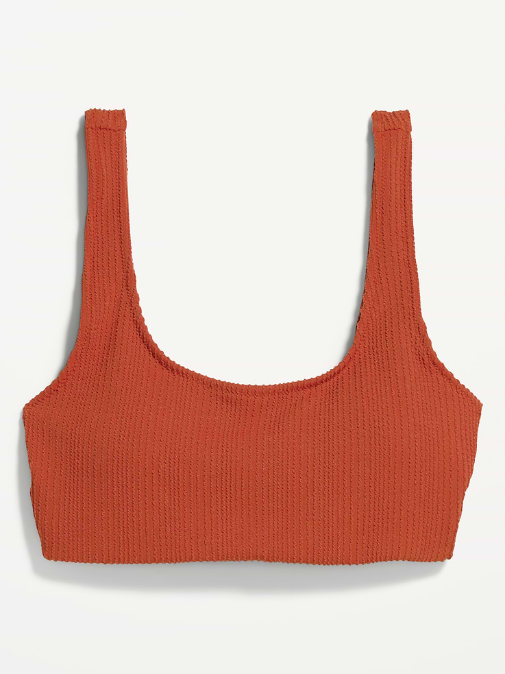 Image number 4 showing, Ribbed Scoop-Neck Swim Top