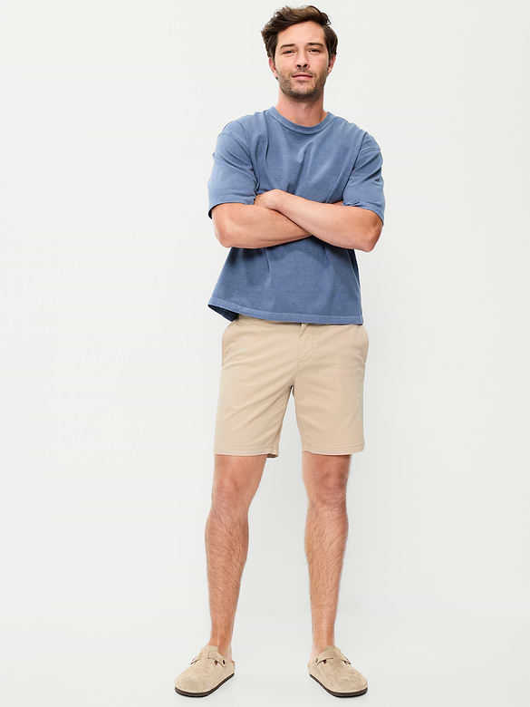 Slim Built-In Flex Rotation Chino Shorts -- 8-inch inseam
