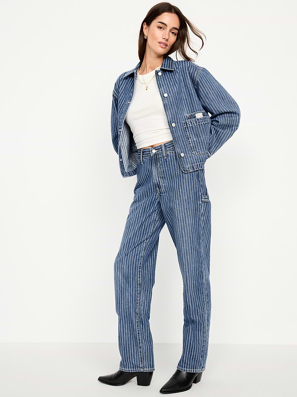 Cropped Jean Chore Jacket