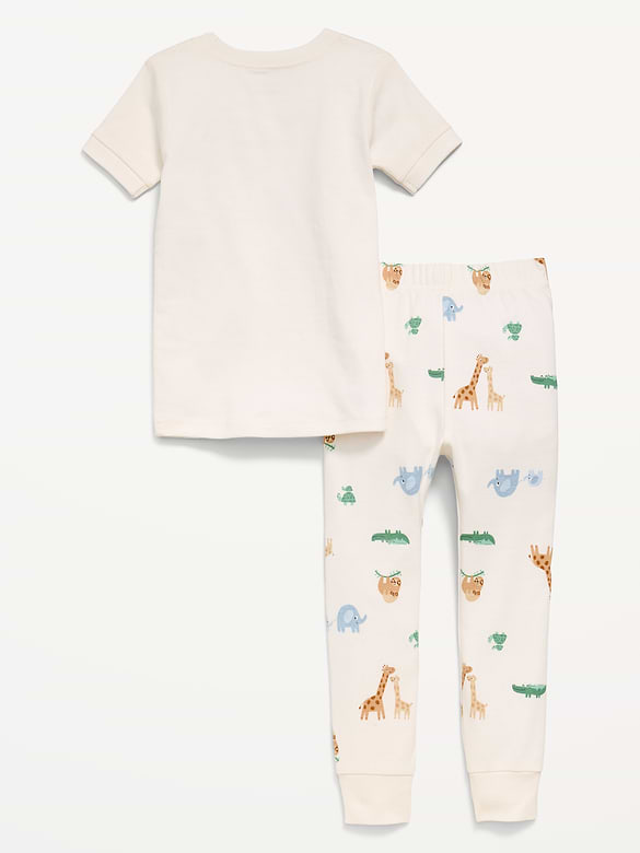 Printed Snug-Fit Pajama Set for Toddler & Baby