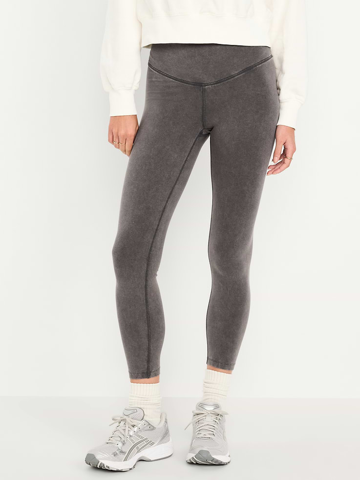 L'image numéro 1 présente Legging en coton à taille haute longueur 7/8 PowerChill