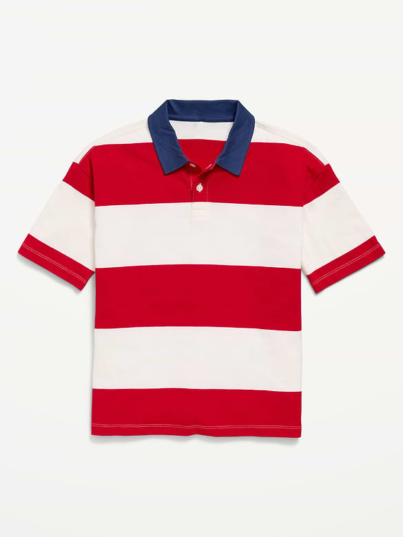Oversized Short-Sleeve Polo Shirt for Boys