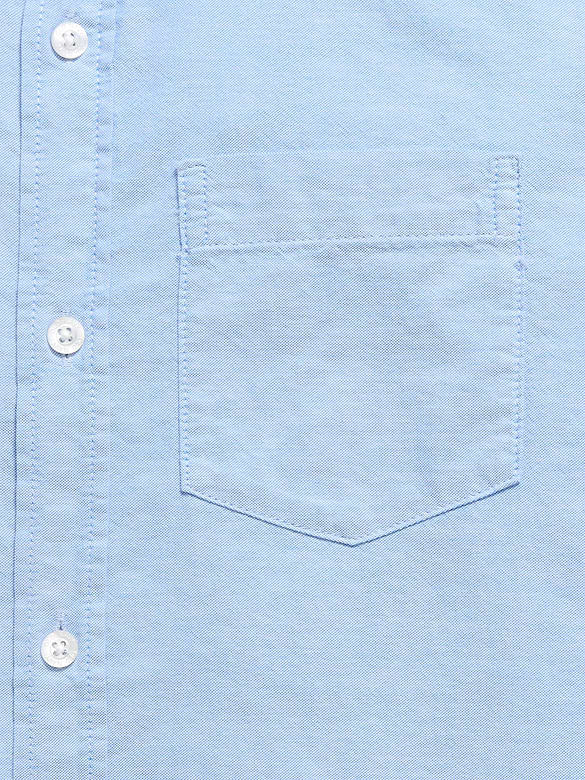 Chemise oxford à poche à manches courtes pour garçon