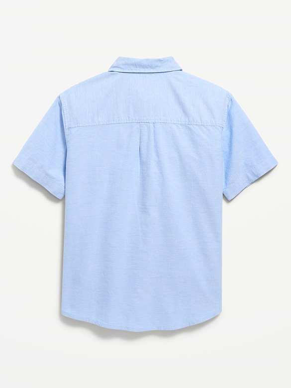 Chemise oxford à poche à manches courtes pour garçon