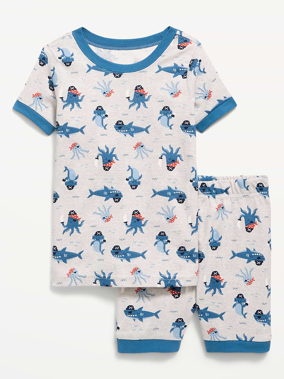 Printed Snug-Fit Pajama Set for Toddler & Baby