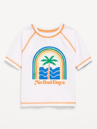 Image number 1 showing, Short-Sleeve Graphic Rashguard Swim Top for Toddler Boys