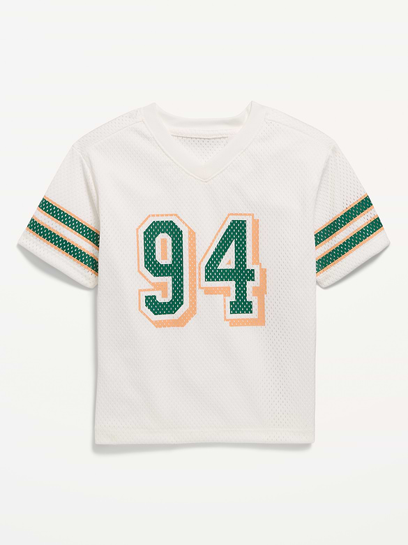 T-shirt de football surdimensionné en maille à imprimé pour tout-petit