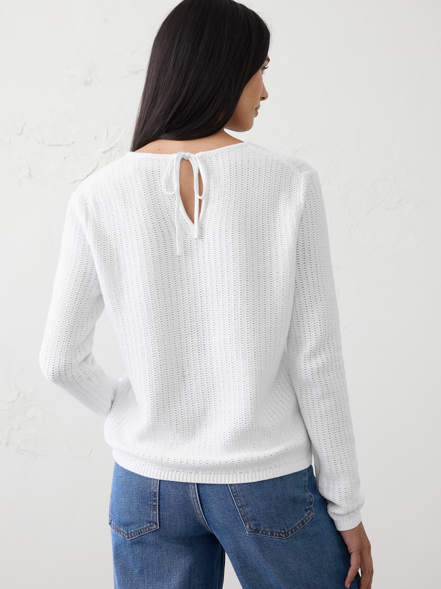 Image number 5 showing, Texture Stitch Tie-Back Sweater