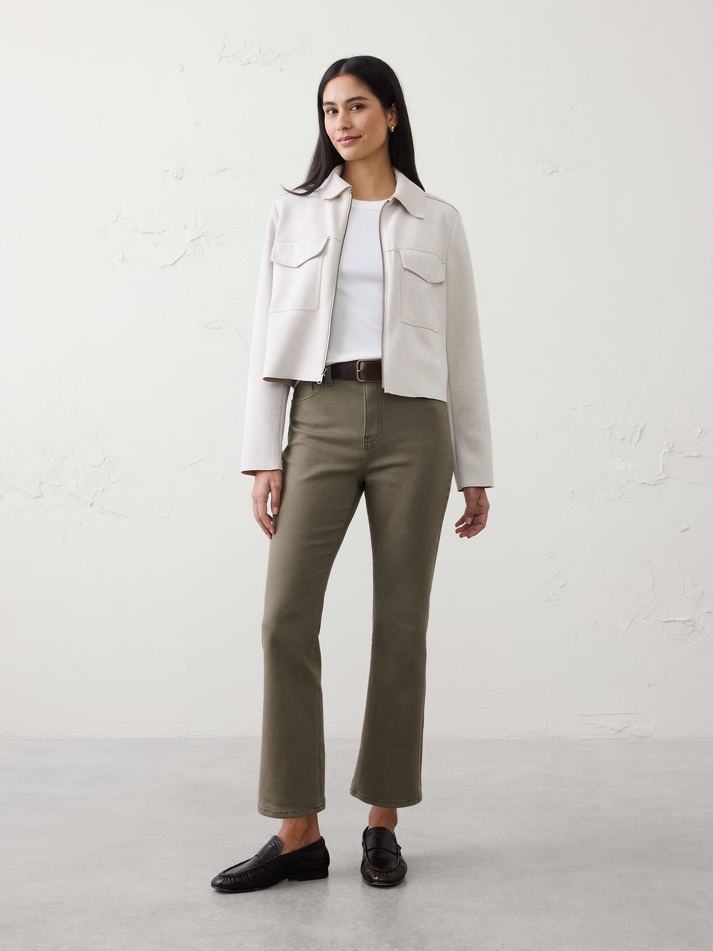 Image number 1 showing, Bootcut High-Rise Cropped Jean
