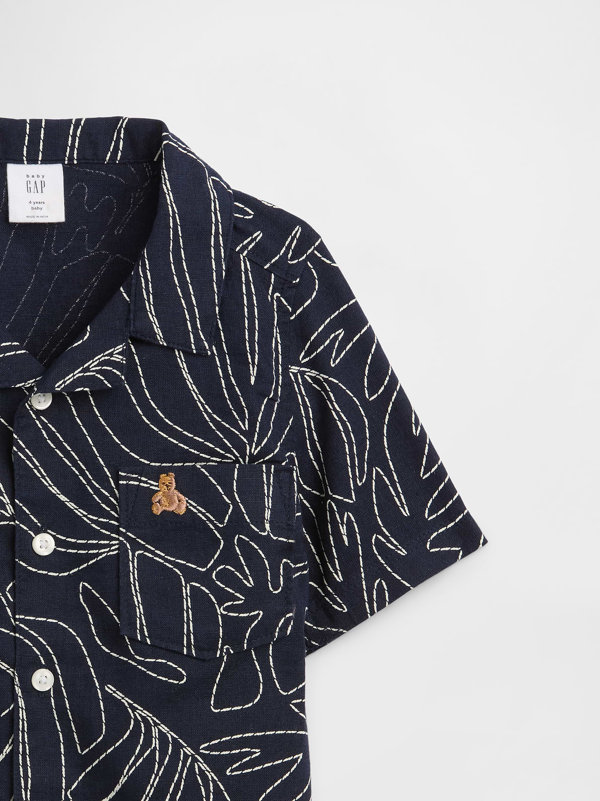 Image number 3 showing, babyGap Brannan Bear Linen-Blend Vacay Shirt