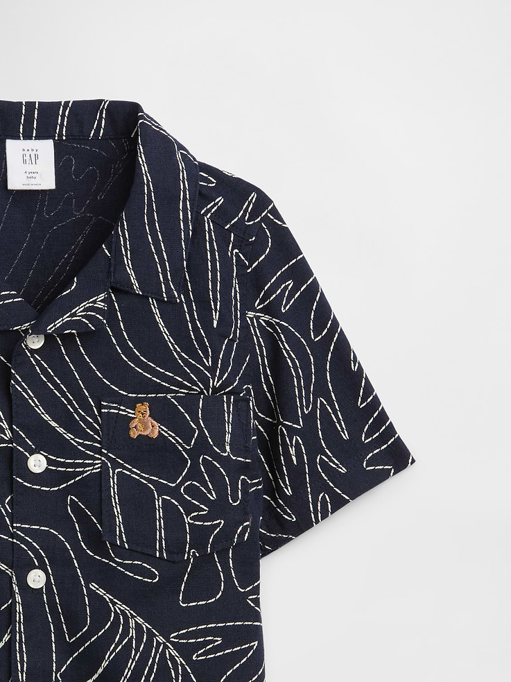 Image number 3 showing, babyGap Brannan Bear Linen-Blend Vacay Shirt