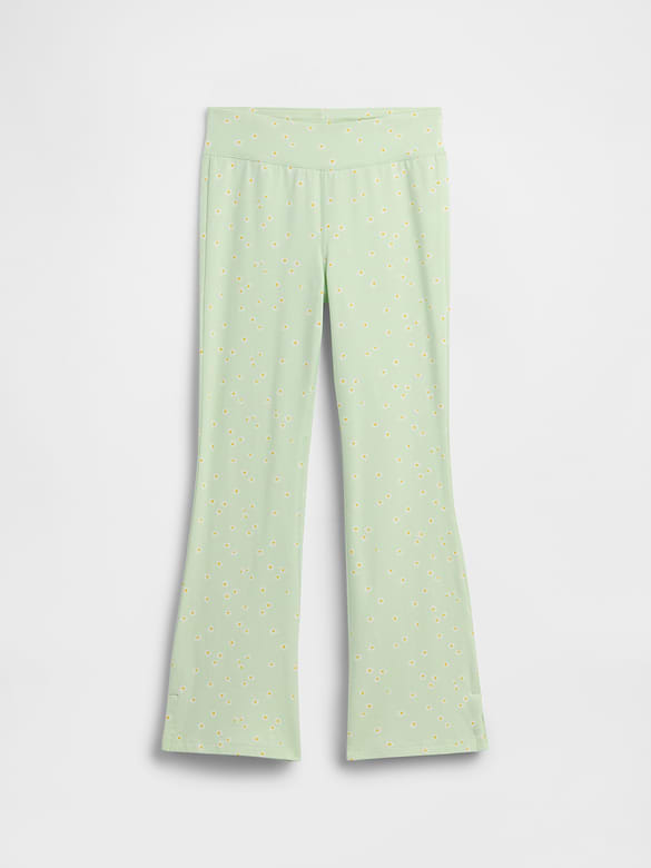 Kids Pull-On Stretch Jersey Flare Leggings