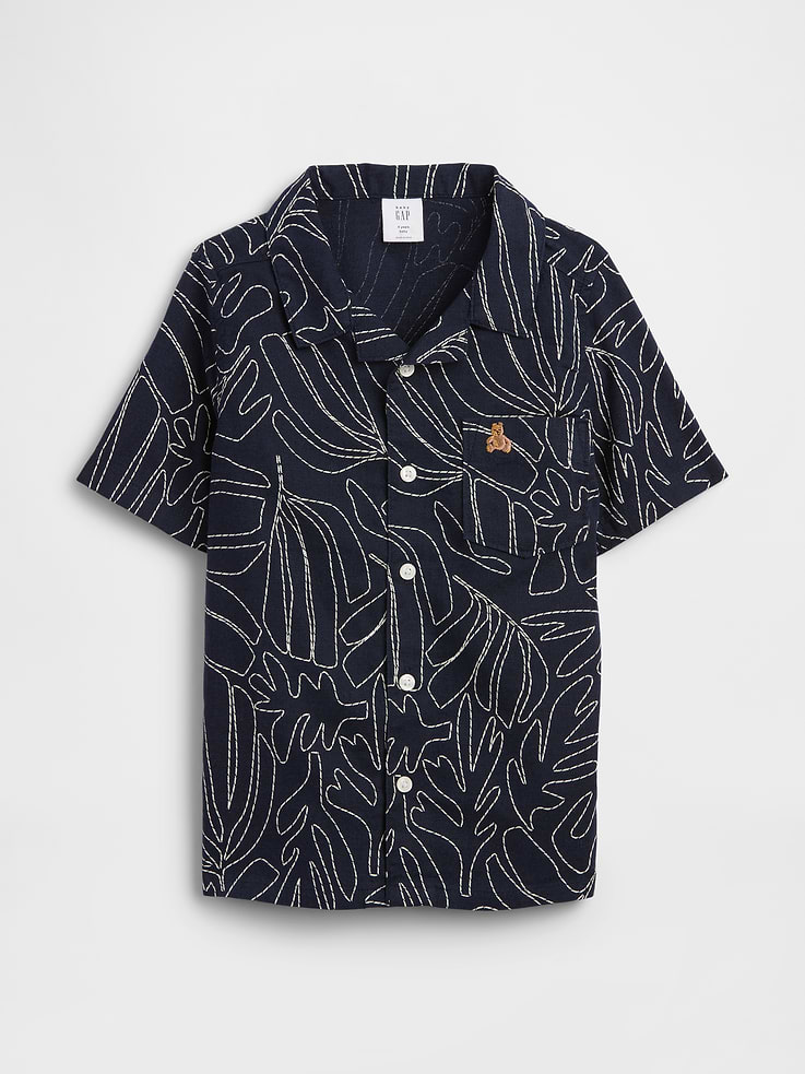 Image number 1 showing, babyGap Brannan Bear Linen-Blend Vacay Shirt