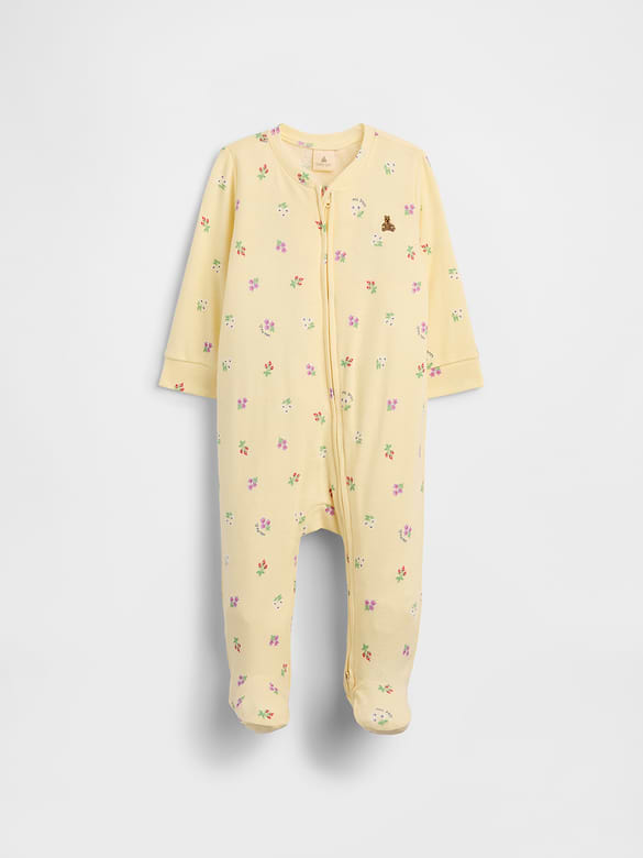 Baby Print Two-Way Zip One-Piece