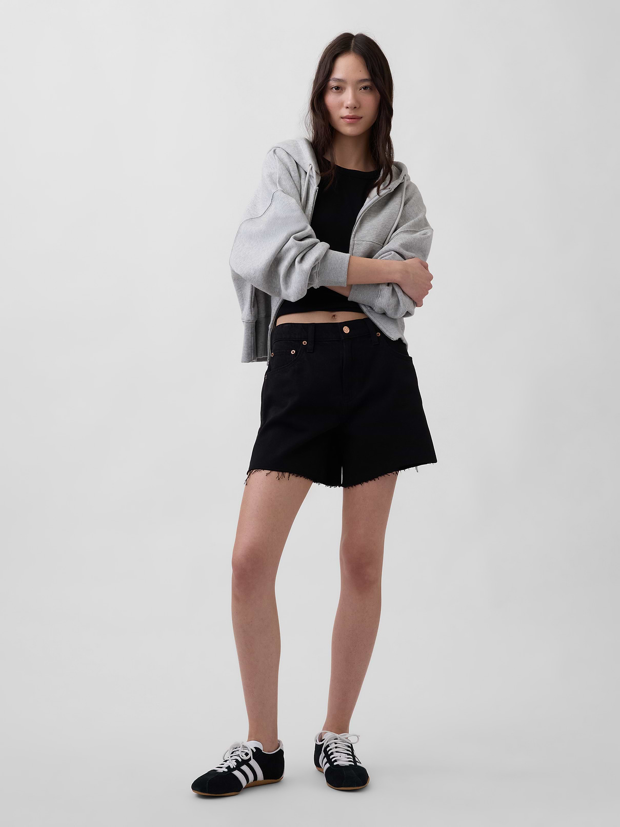 4" Mid Rise UltraSoft Relaxed Cutoff Shorts
