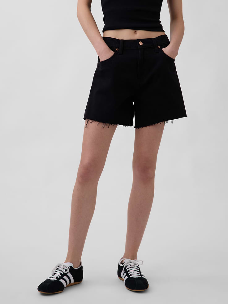 Image number 2 showing, 4" Mid Rise UltraSoft Relaxed Cutoff Shorts