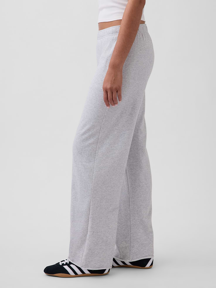 Image number 3 showing, VintageSoft Terry Wide-Leg Sweatpants