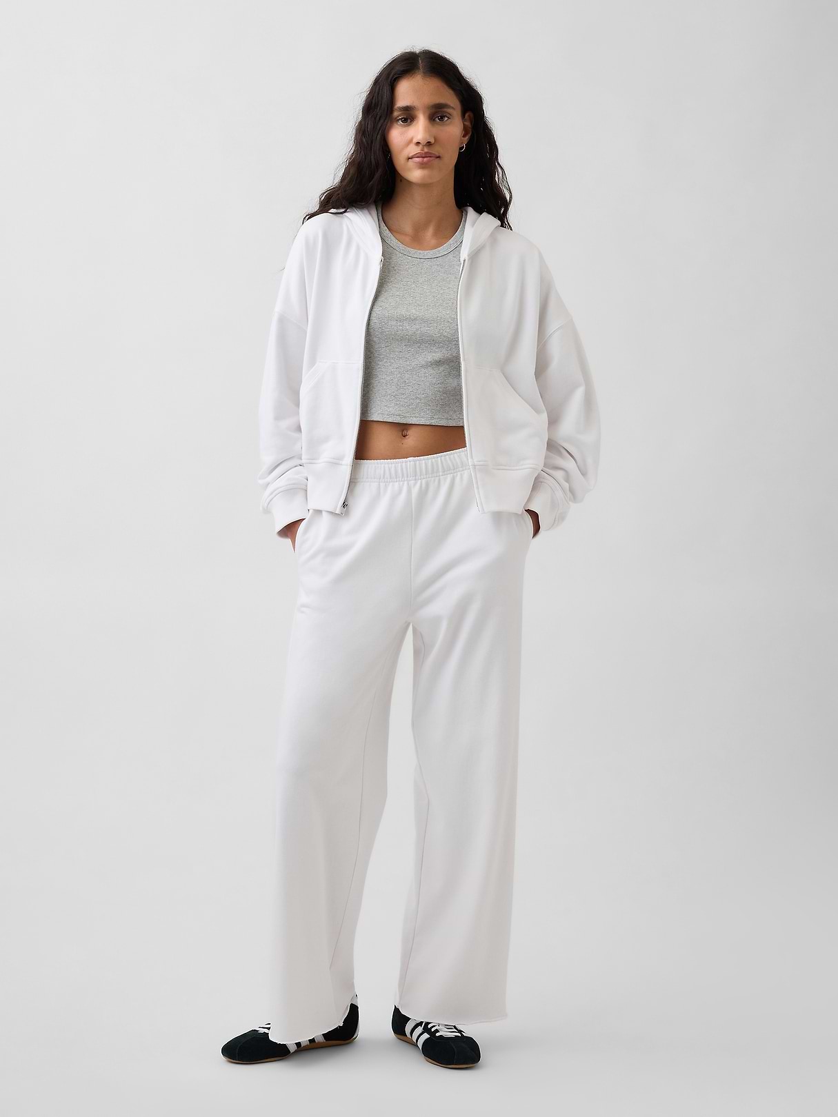 VintageSoft Terry Wide-Leg Sweatpants | Gap