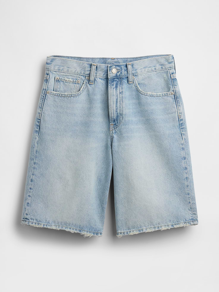 Image number 6 showing, 11" Mid Rise Longline Denim Shorts