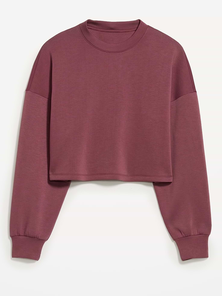 Image number 5 showing, Bounce Fleece Crew-Neck Cropped Sweatshirt