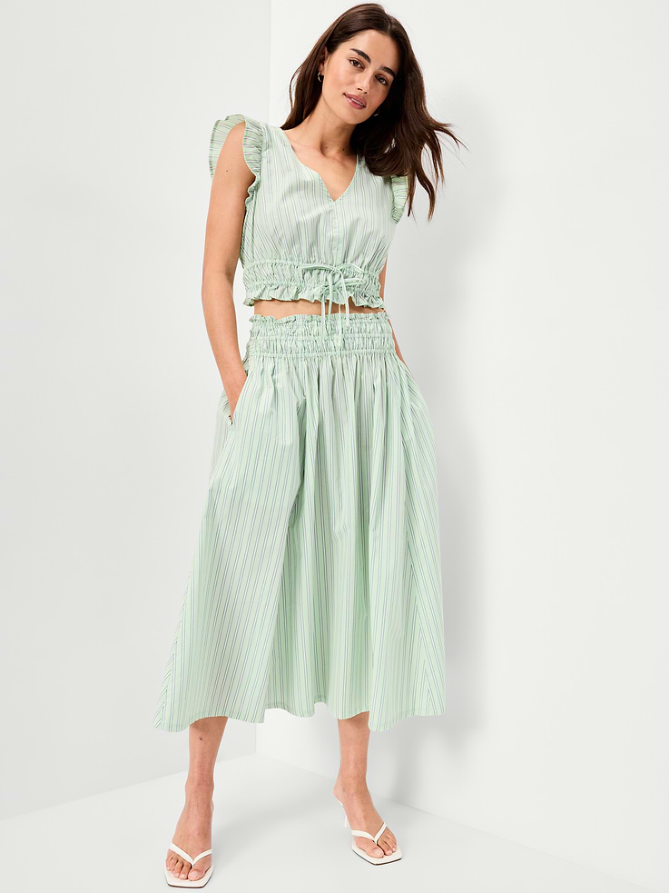 Image number 3 showing, Flutter-Sleeve Poplin Top