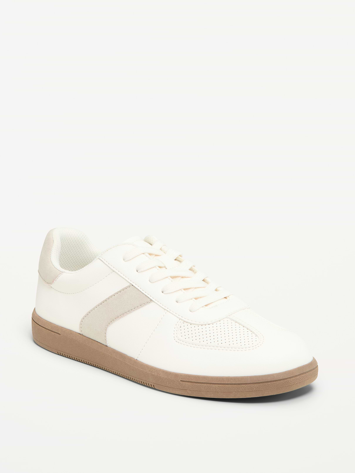 Image 1 of 4, durable faux-leather upper, lace-up front, contrasting synthetic midsole, textured outsole, Product #877421