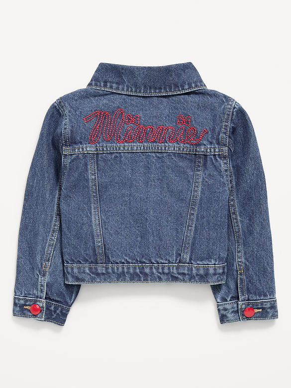 Veste camionneur courte en denim Minnie Mouse de Old Navy x Disney pour toute-petite