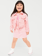 Image number 4 showing, High-Waisted Button-Front Skirt for Toddler Girls