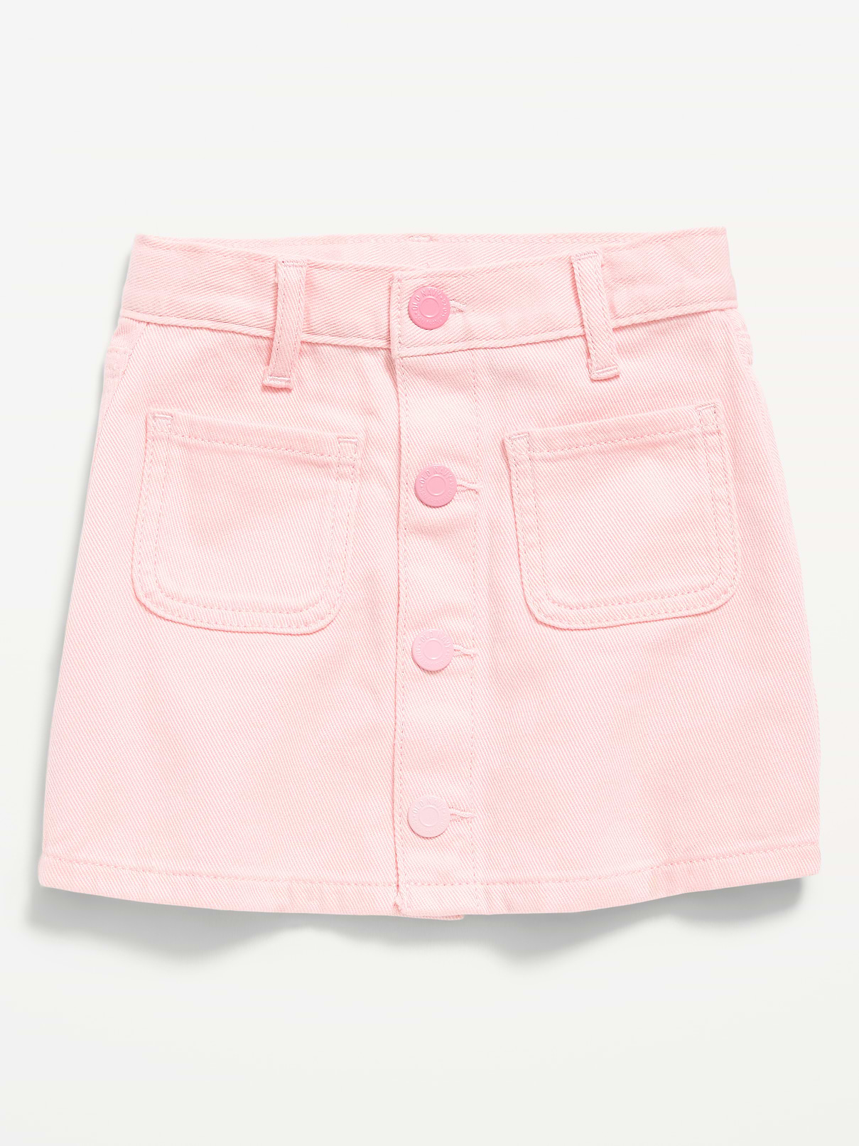 Image number 2 showing, High-Waisted Button-Front Skirt for Toddler Girls