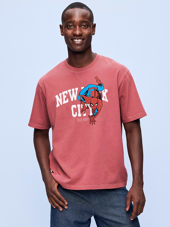 T-shirt épais à imprimé Spider-Man Old Navy x Marvel pour homme