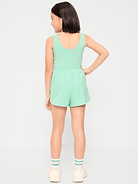 Image 2 of 5, PowerChill Sleeveless Ruffle-Trim Romper for Girls