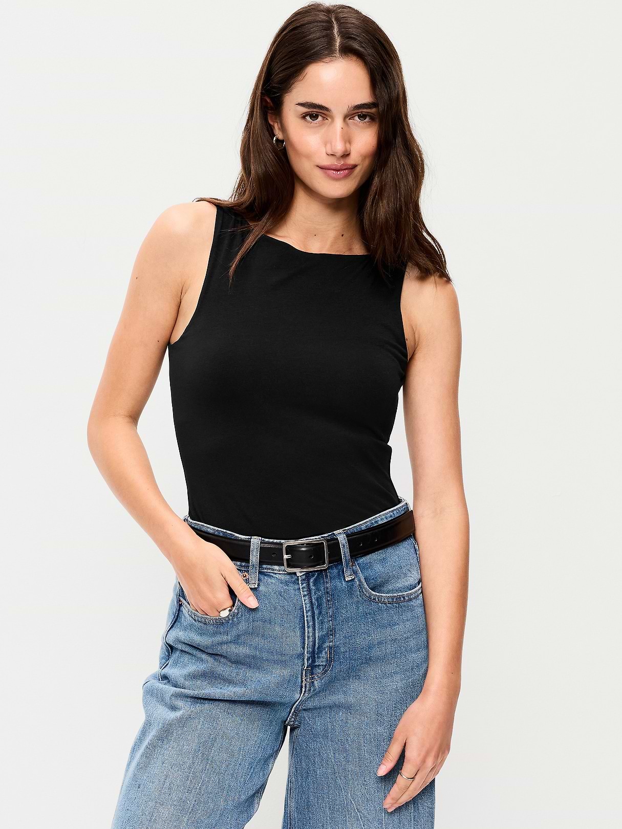 Hug Double-Layer Boatneck Top | Old Navy