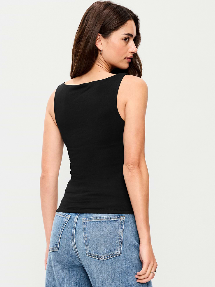 Image number 2 showing, Hug Double-Layer Boat-Neck Top