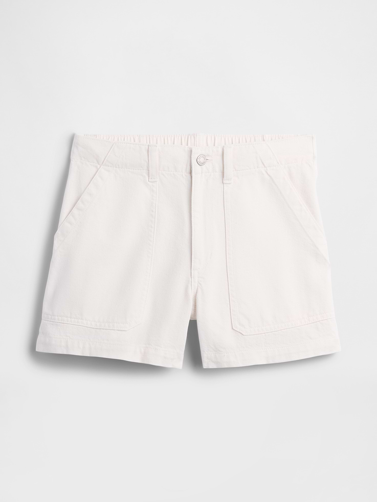 Image number 7 showing, 4" High Rise Soft Denim Utility Shorts